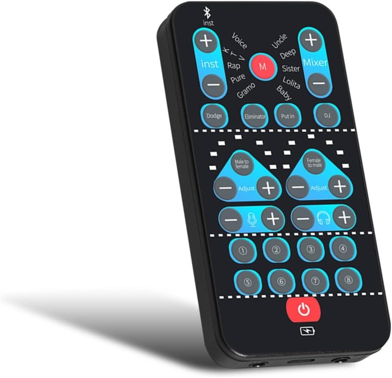 Flylin محول صوت محمول، ميكروفون يدوي لتغيير الصوت (M10) - Image 1